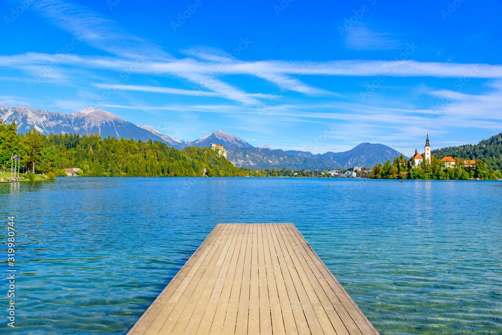 Lake Bled, a popular tourist destination in Slovenia