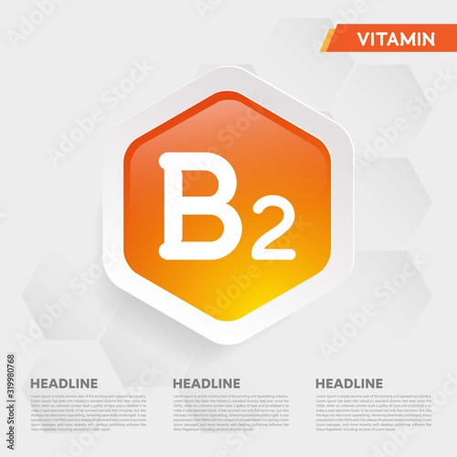 Vitamin B2 icon Drop collection set, cholecalciferol. golden drop Vitamin complex drop. Medical for heath Vector illustration
