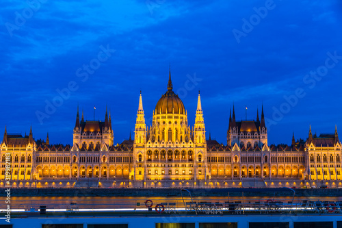 Hungarian Parliament Building Dome at night. © Andy Chisholm