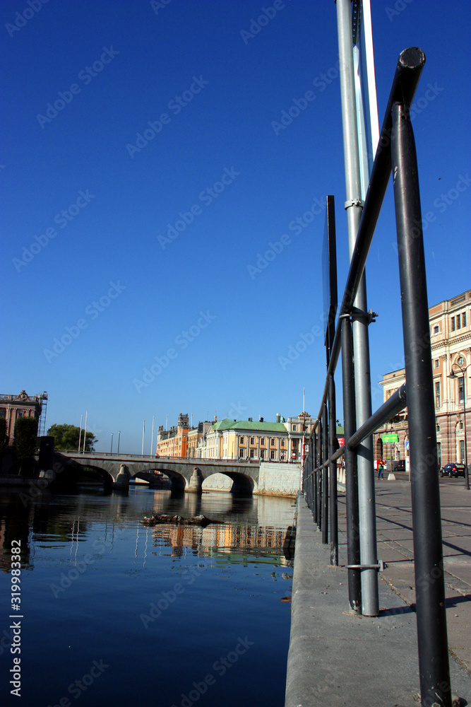 Naklejka premium Rosenbad, norrbro, stadshuset i Stockholm