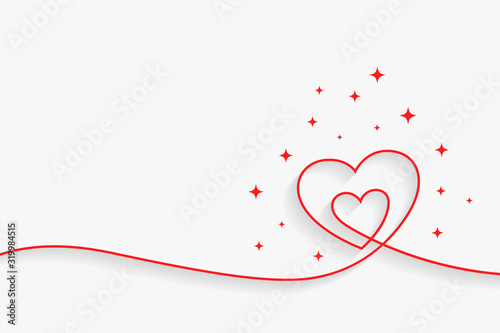 minimal line heart background with text space