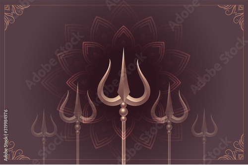 lord shiva maha shivratri design with trishul design