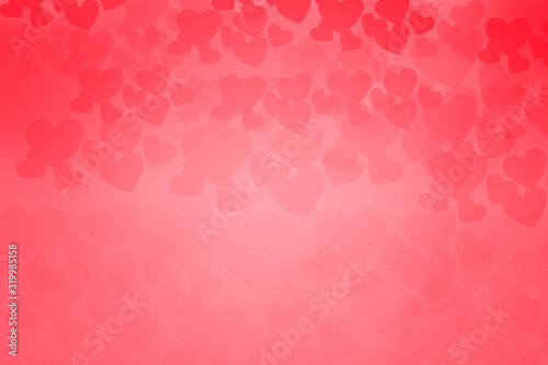 abstract blur heart bokeh on red background for valentine day © Thanasate