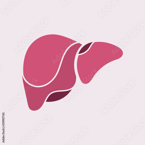 Liver Icon Flat logo Style Organs Of The Human template Design