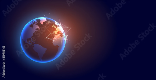 technology global digital earth futuristic background design © starlineart