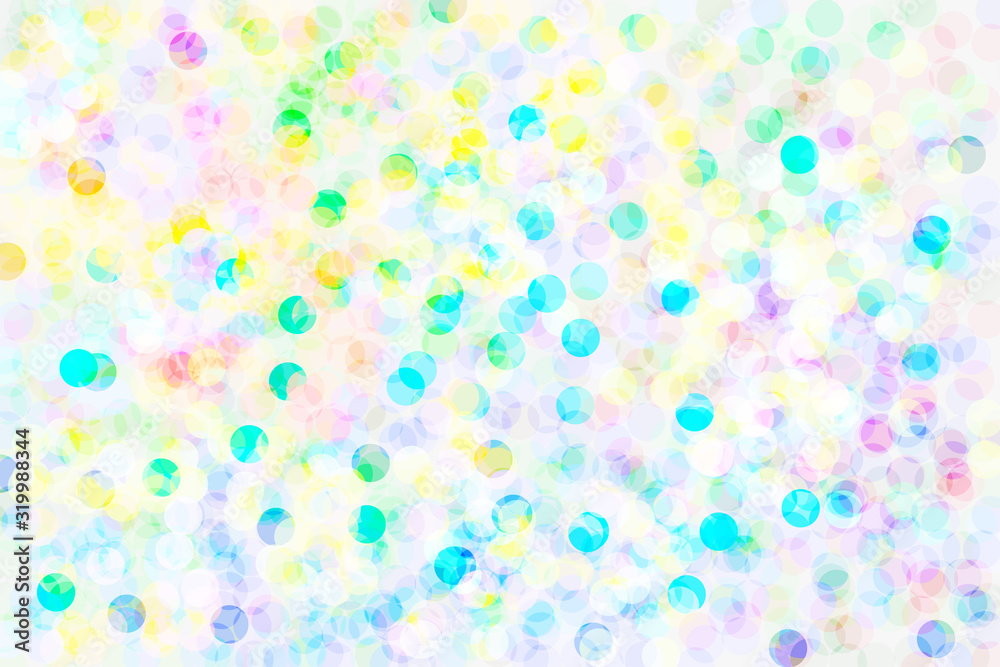 Color circles are stacked as a background image.