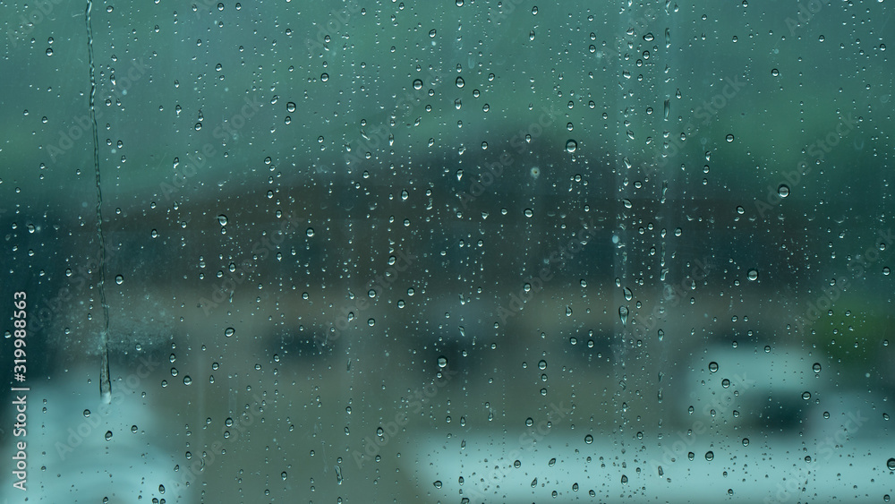 Obraz premium rain drops on the window glass