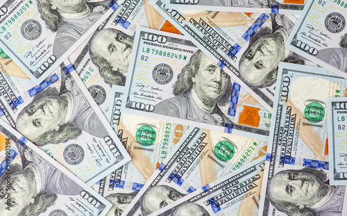 one hundred dollar bills money background