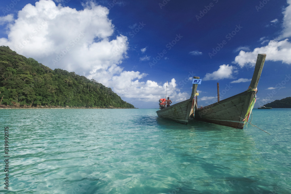 Tourist Boat to snorkeling at Surin Islands National Park, Phang Nga, Thailand. Tourist Boat to snorkeling at Surin Islands National Park, Phang Nga, Thailand.