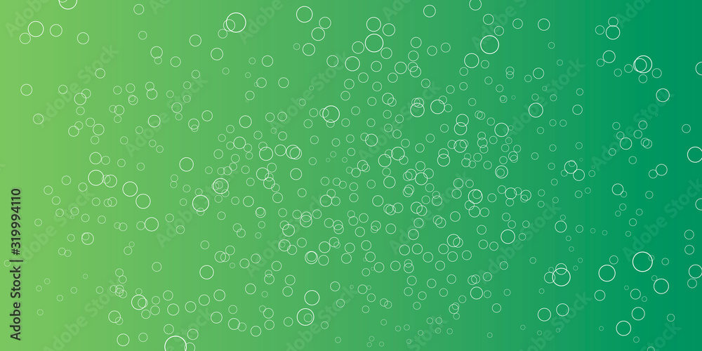 Fresh green circle bubble abstract presentation background design