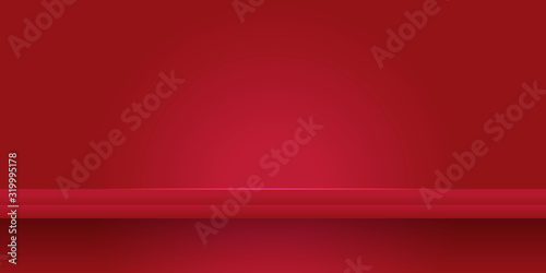 Red table tray product mockup presentation background design