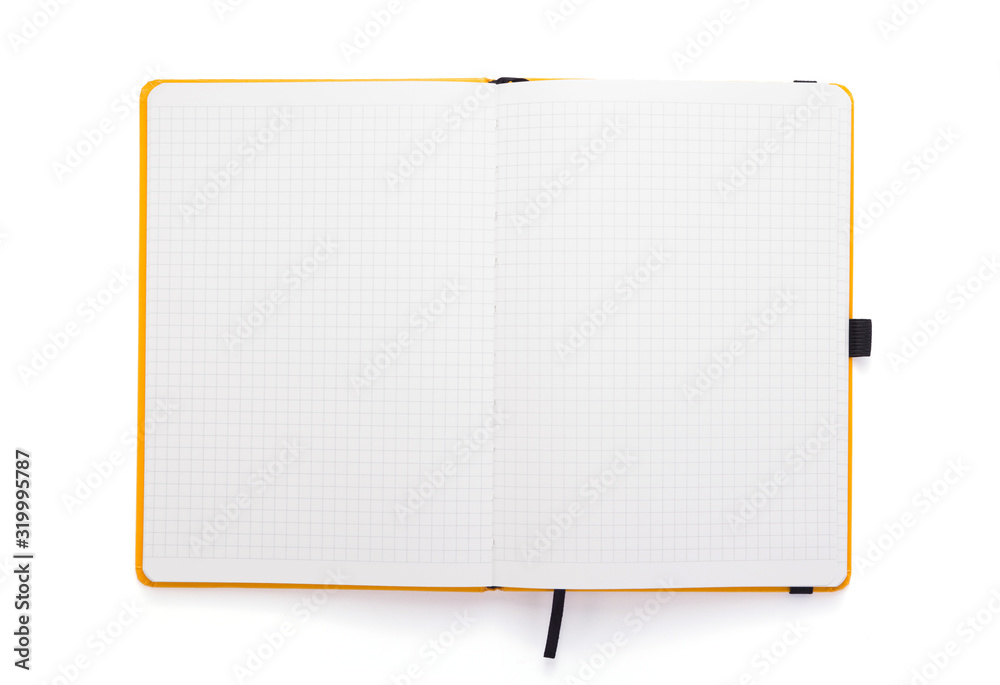 notepad or notebook paper at white background - obrazy, fototapety, plakaty 