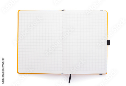 notepad or notebook paper at white background photo