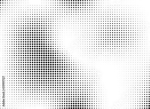 Abstract halftone dotted background. Futuristic grunge pattern, dot and circles.  Vector modern optical pop art texture for posters, sites, business cards, cover, postcards, labels, stickers layout.