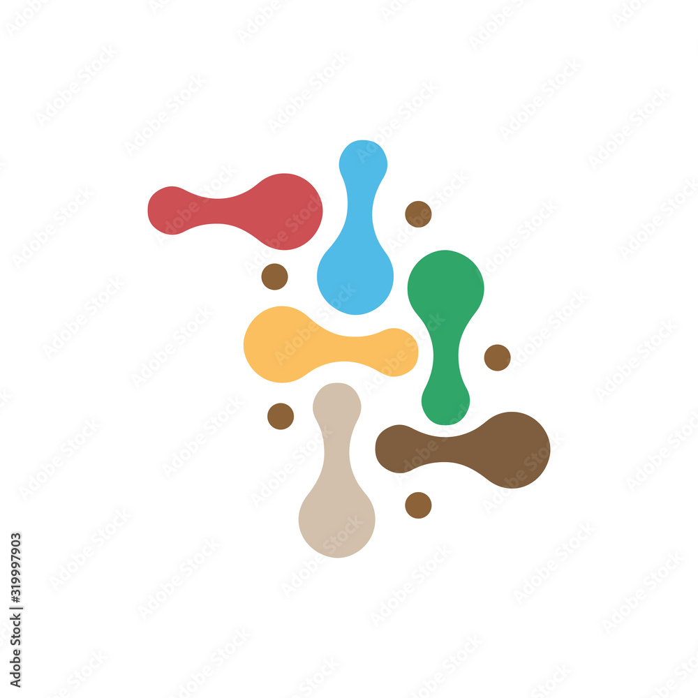 Obraz premium Virus vector illustration icon template design