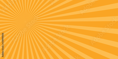 Orange yellow light line comic star vector presentation background design.