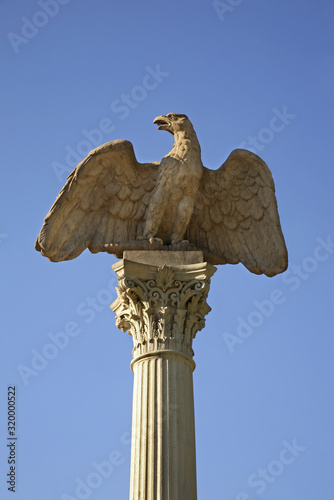 Sculpture of eagle at Park of Wilanow (Wilanowski) palace in Warsaw. Poland   Poland photo