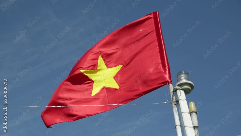  vietnam the waving flag in the sky