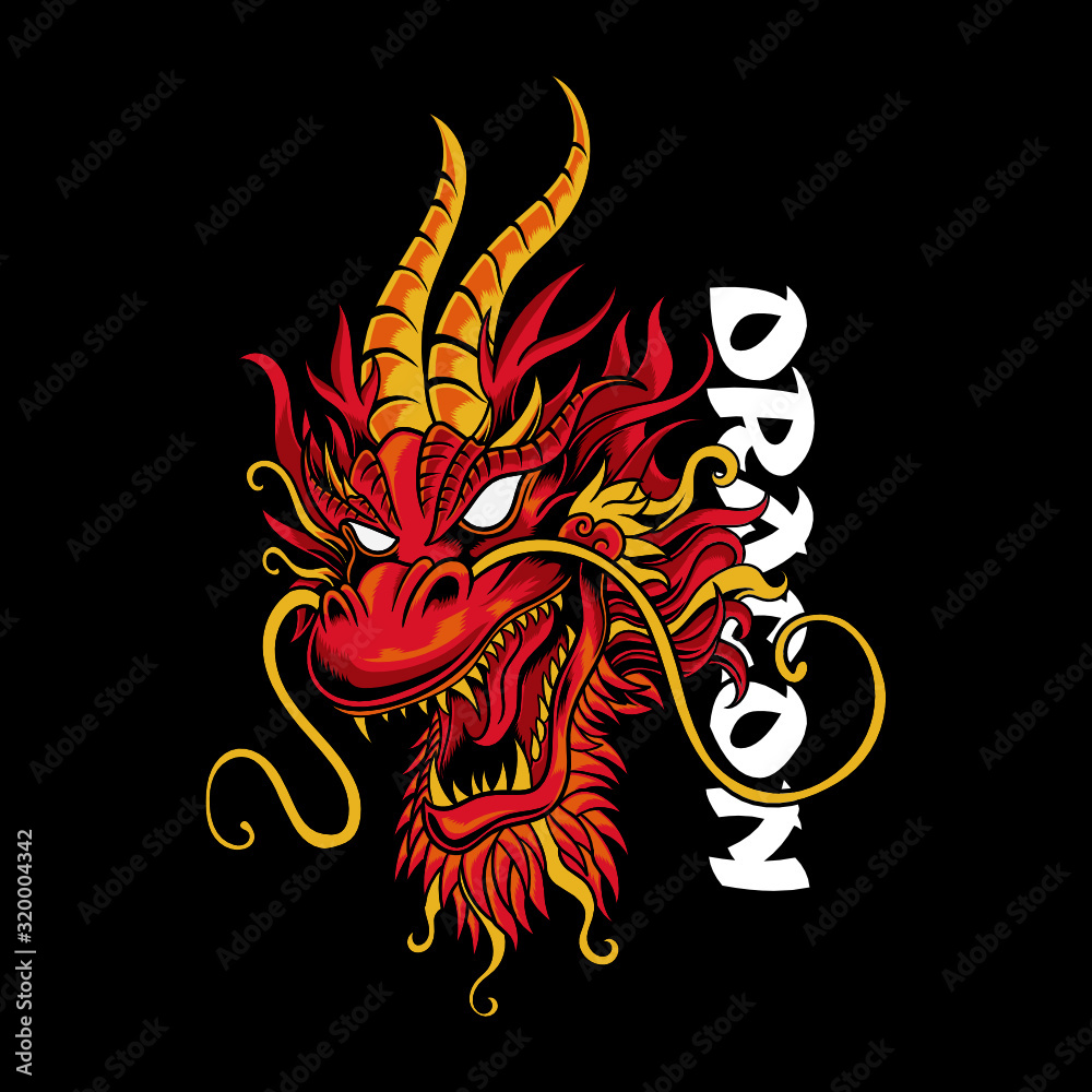 Dragon Head Vector Illustration Dragon Head Vector Illustration