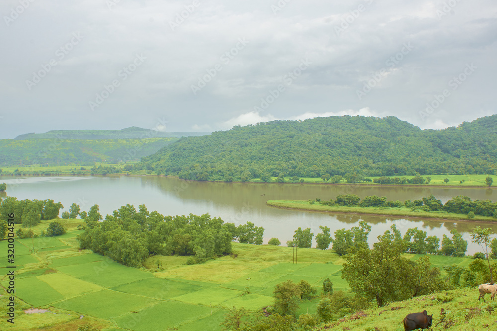 Monsoon Sky and River Monsoon Sky and River