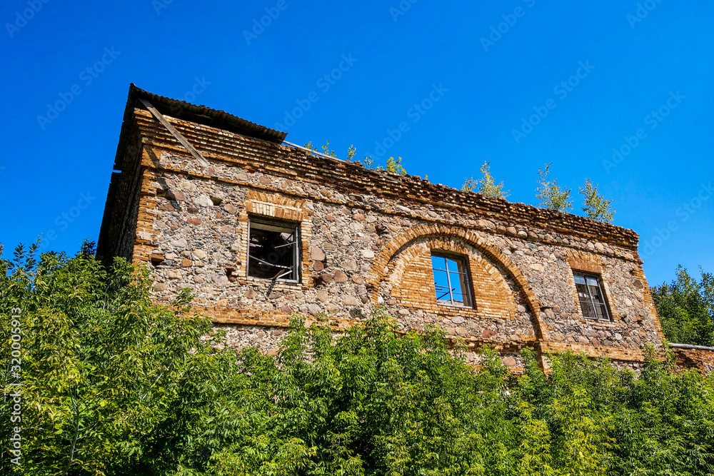 View of an old abandoned ruined building.