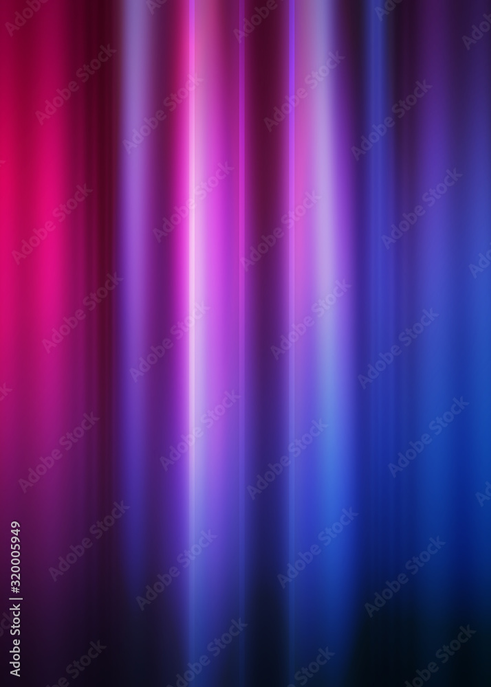 Dark blue abstract background with ultraviolet neon glow, blurry light lines.