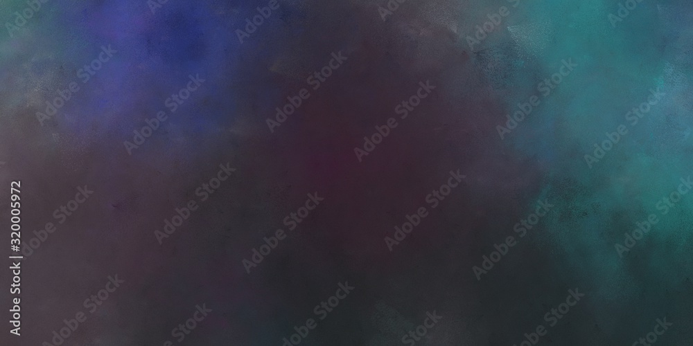 abstract artistic decorative horizontal design background  with very dark violet, teal blue and dark slate gray color