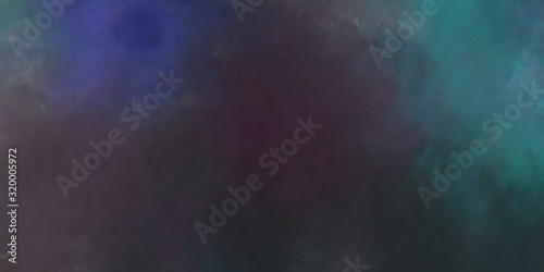 abstract artistic decorative horizontal design background with very dark violet, teal blue and dark slate gray color