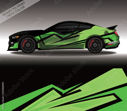 Car wrap decal design vector  custom livery race rally car vehicle sticker and tinting.