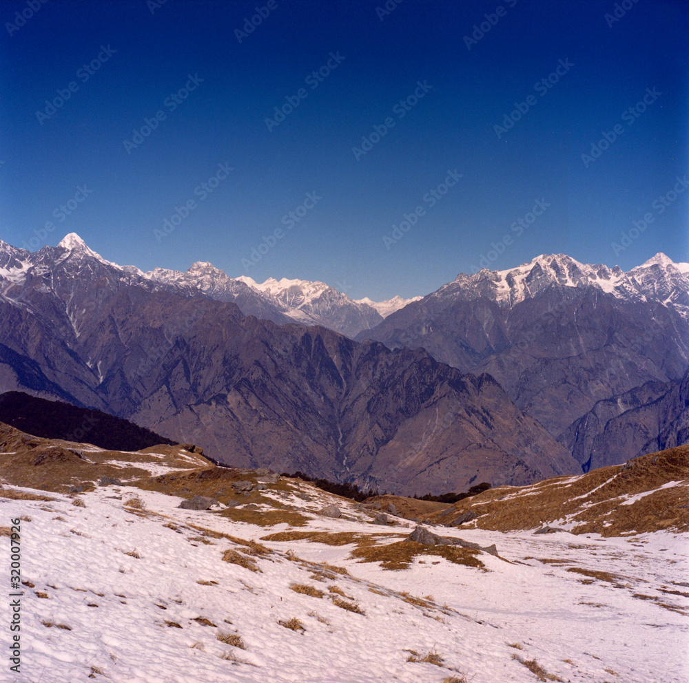 The mountain ridge