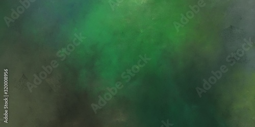 abstract artistic retro horizontal background header with dark slate gray, sea green and medium sea green color © Eigens