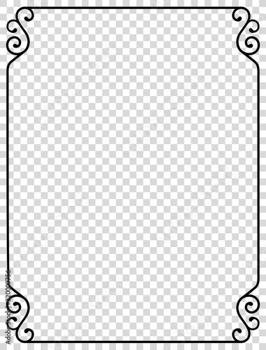 Vector Frames. rectangles for image. distress texture . Grunge Black and White borders isolated on the transparent background . Dirt effect .