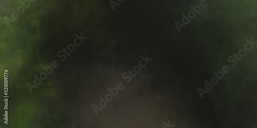 abstract artistic vintage horizontal background with very dark green, dark olive green and dark gray color