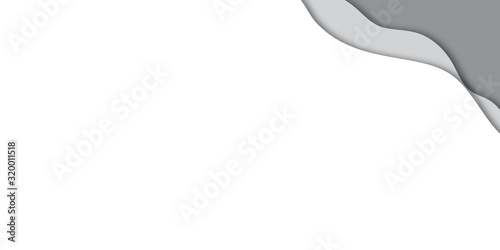 White papercut abstract presentation background design.