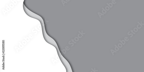 White papercut abstract presentation background design.