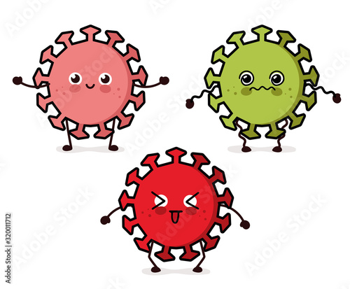 icone  et émiticone virus - coronavirus