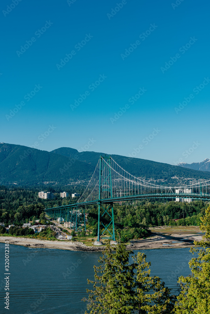 The Lions Gate Bridge at the Stanley Park in Vancouver I