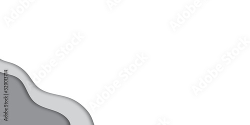 White papercut abstract presentation background design.