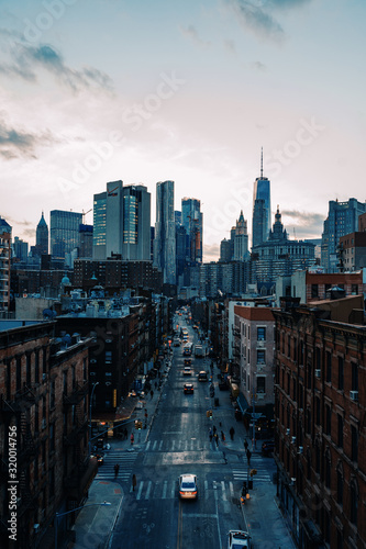 Photography The sunset view over south Manhattan in New York City