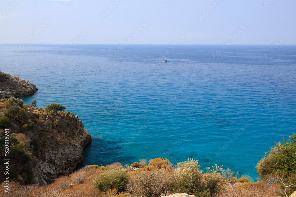 Turkey sea Mediterranean coast ship view rock beach sun sky nature park water summer autumn background landscape trip travel tourism oludeniz Turkey sea Mediterranean coast ship view rock beach sun sky nature park water summer autumn background landscape trip travel tourism oludeniz