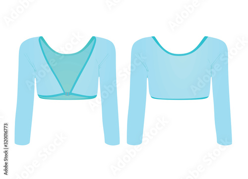 Woman blue bolero. vector illustration