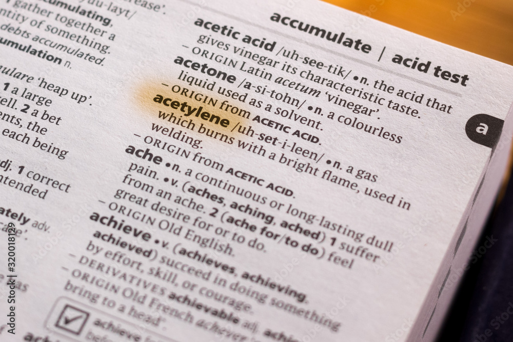 The word or phrase Acetylene in a dictionary. The word or phrase Acetylene in a dictionary.