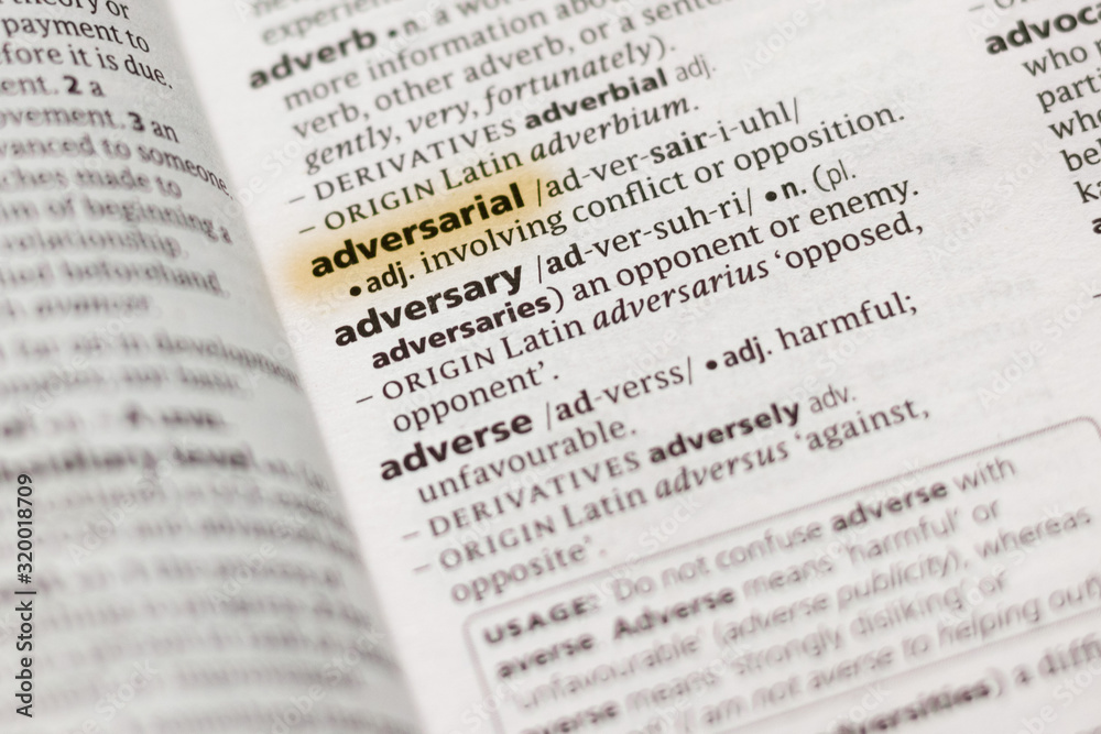 The word or phrase Adversarial in a dictionary. The word or phrase Adversarial in a dictionary.