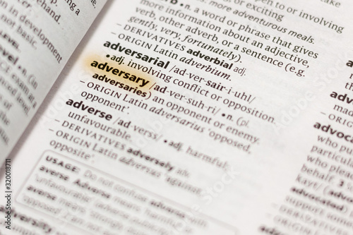 The word or phrase Adversary in a dictionary.