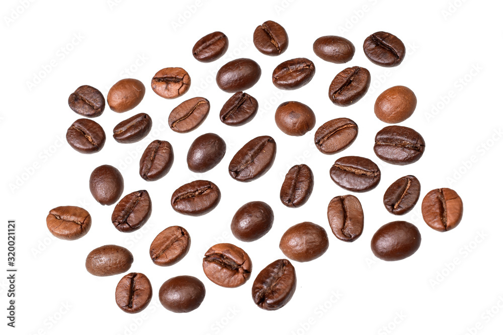 Coffee Beans Isolated On White Background With Clipping Path Coffee Beans Isolated On White Background With Clipping Path