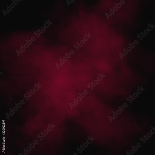 Red fog on a dark background. Futuristic abstraction, banner, design, place for text.