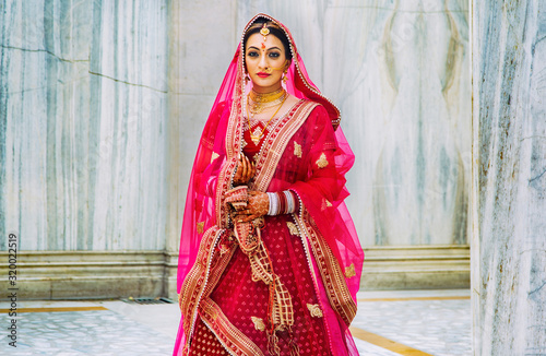 Portrait of a woman in a traditional indian outfit