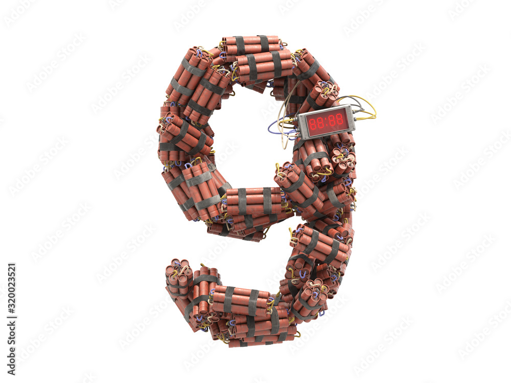 Dynamite with Watch Detonator font. Dynamite with Watch Detonator font.