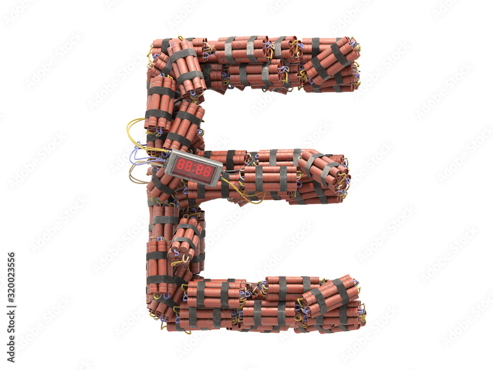 Dynamite with Watch Detonator font. Dynamite with Watch Detonator font.