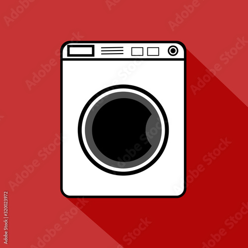 Washer icon. Appliance vector icon. Washer icon vector. Washer thin line design. Vector image.